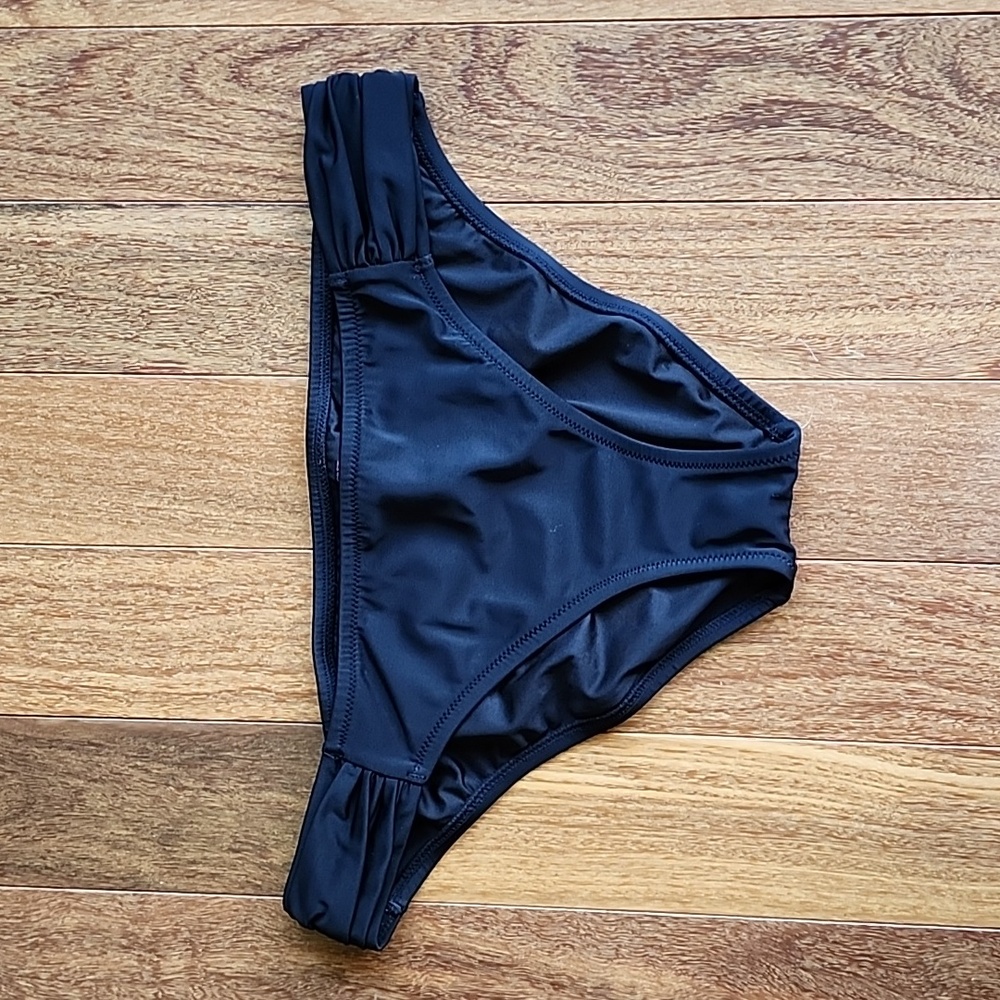 Victoria's Secret Black Knockout Bikini Swim Bottom Size Large